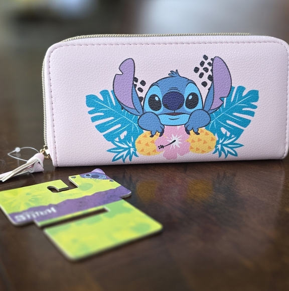 Disney Handbags - Disney Stitch Wallet - Pink. NEW